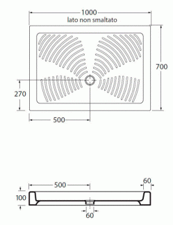 PIATTO DOCCIA H10 100X70